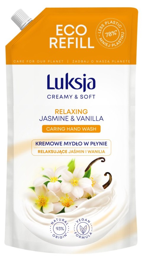 Mydło w płynie - zapas Luksja Creamy & Soft jaśmin i wanilia
