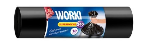 Worki na śmieci Anna Zaradna supermocne 240 l czarne