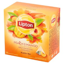 Herbata Lipton z brzoskwinią i mango piramidka 20 torebek