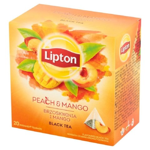 Herbata Lipton z brzoskwinią i mango piramidka 20 torebek