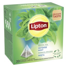Herbata Lipton zielona z miętą piramidka 20 torebek