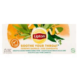 Herbata Lipton ziołowa, zdrowe gardło, 20 torebek