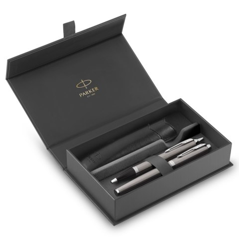Zestaw Parker IM Stainless Steel CT pióro wieczne + długopis w eleganckim etui