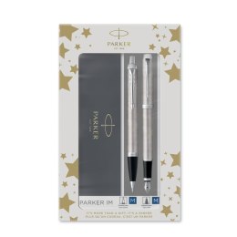 Zestaw Parker Im Stainless Steel CT (pióro wieczne + długopis)