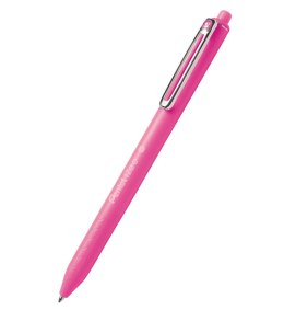 Długopis olejowy Pentel Izee 0,7 mm z tuszem o niskiej lepkości automatyczny BX467 różowy