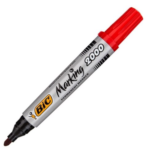 Marker permanentny BiC 2000 okrągła końcówka czerwony