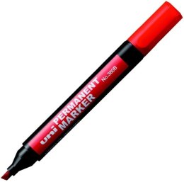 Marker permanentny Uni No.380B ścięta końcówka czerwony
