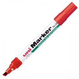 Marker permanentny Uni No.580B ścięta końcówka czerwony