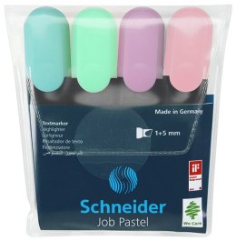 Zakreślacze Schneider Job mix 4 kol. pastelowych