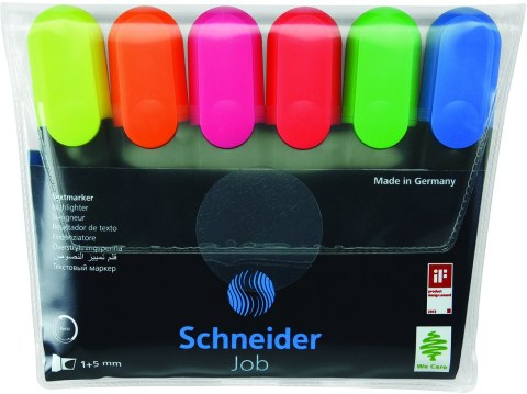 Zakreślacze Schneider Job mix 6 kolorów