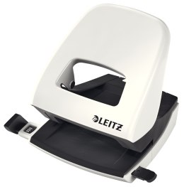 Dziurkacz duży metalowy Leitz WOW 5008 30 kartek biały metaliczny