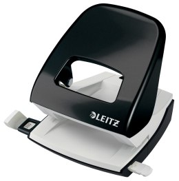Dziurkacz duży metalowy Leitz WOW 5008 30 kartek czarny metaliczny
