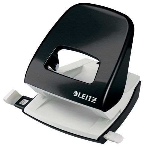 Dziurkacz duży metalowy Leitz WOW 5008 30 kartek czarny metaliczny