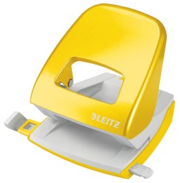 Dziurkacz duży metalowy Leitz WOW 5008 30 kartek żółty metaliczny