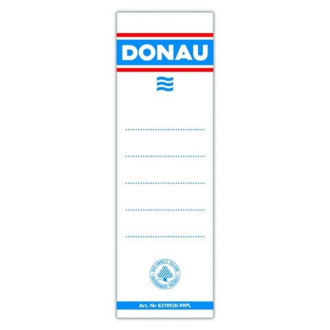 Etykiety Donau na segregatory szerokie wsuwne