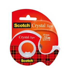 Taśma klejąca Scotch Crystal na podajniku 19 mm x 7,5 m
