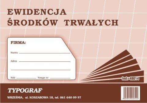 Ewidencja środków trwałych Typograf A5