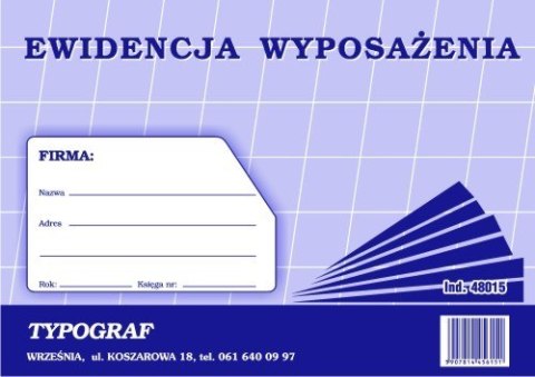 Ewidencja wyposażenia Typograf A5