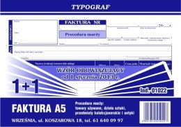 Faktura procedura marży towary używane, dzieła sztuki, przedmioty kolekcjonerskie i antyki (O+1K) Typograf A5