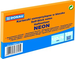 Karteczki samoprzylepne Donau 127 x 76 mm pomarańczowe neonowe