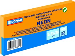 Karteczki samoprzylepne Donau 38 x 51 mm pomarańczowe neonowe