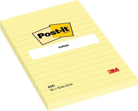Karteczki samoprzylepne Post-it XXL 102 x 152 mm z nadrukiem w linie