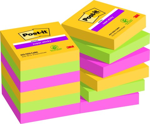 Karteczki samoprzylepne Post-it® Super Sticky Carnival 47,6 x 47,6 mm