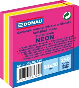 Kostka samoprzylepna Donau 50 x 50 mm różowa neonowo-pastelowa