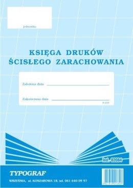 Księga druków ścisłego zarachowania K 210, 20 K Typograf A4