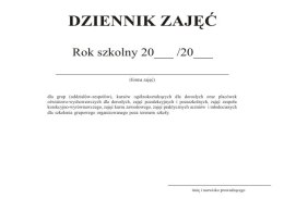 MEN-I/6 - Dziennik zajęć pozalekcyjnych Typograf A4