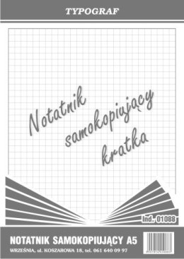 Notatnik samokopiujący w kratkę Typograf A5