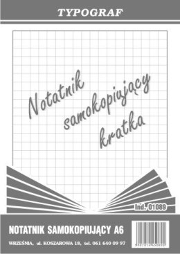 Notatnik samokopiujący w kratkę Typograf A6