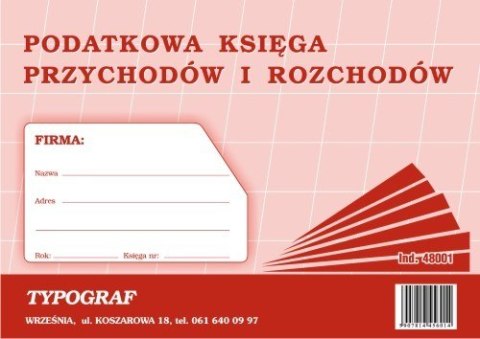 Podatkowa księga przychodów i rozchodów Typograf A4