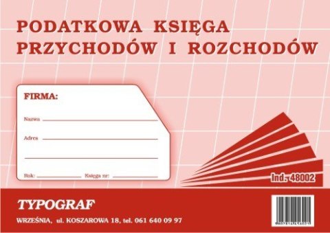 Podatkowa księga przychodów i rozchodów Typograf A5