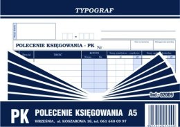 Polecenie księgowania (offsetowe) Typograf A5