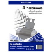 Polecenie przelewu/wpłata gotówki IV 100 szt. Typograf A4