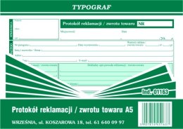Protokół reklamacji/zwrotu towaru Typograf A5