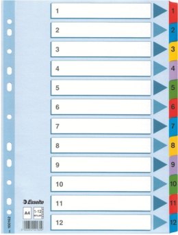 Przekładki kartonowe Esselte Mylar A4 numeryczne 1 - 12