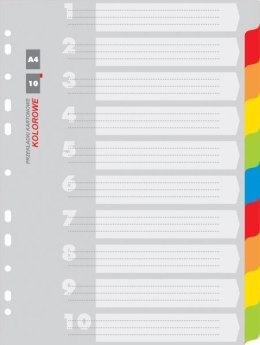 Przekładki kartonowe Office Products A4 numeryczne 1 - 10