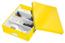 Pudełko z przegródkami Leitz WOW Click & Store A4 żółte metaliczne