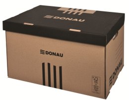 Pudło zbiorcze Donau wzmocnione z zintegrowaną klapką górną brązowe