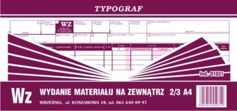 WZ (11 pozycyjne) Typograf 2/3 A4