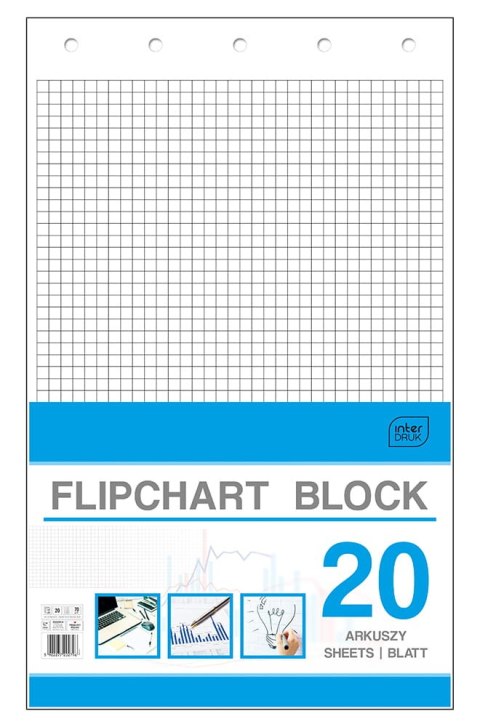 Blok do flipchartów Interdruk kratka 20 ark.