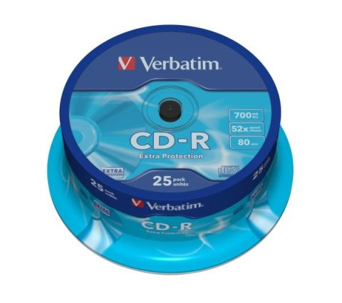 Płyty Verbatim CD-R Extra Protection cake box 25 szt.