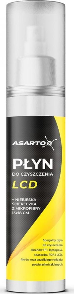 ASARTO PŁYN DO LCD 125ml ŚCIERECZKA Z MIKROFIBRY 15x18cm AS-AC106