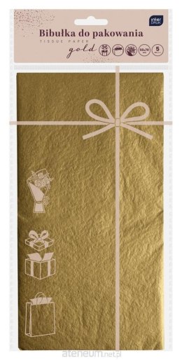 Bibułka do pakowania prezentów 50x70cm złota EAN : 5902277345578