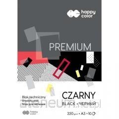 Blok techniczny A3/10 HAPPY COLOR /GDD/ 250g CZARNY EAN : 5905130107108
