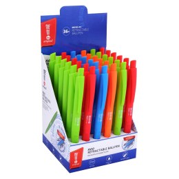Długopis MEMOBE 0,7mm NIEBIESKI z obudową Soft-Touch NEON MD105-03 EAN : 5903273511288