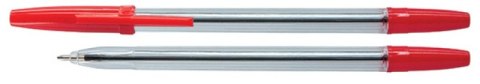 Długopis OFFICE PRODUCTS KLASYCZNY 0,7mm CZERWONY 17015211-04 ze skuwką