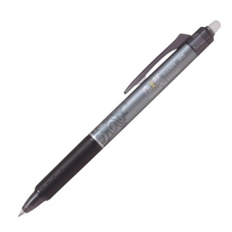 Długopis żelowy PILOT FRIXION POINT CLICKER wymazywalny wyciskany CZARNY 0,5mm BL-FRP5-B EAN : 4902505604409/4902505417351
